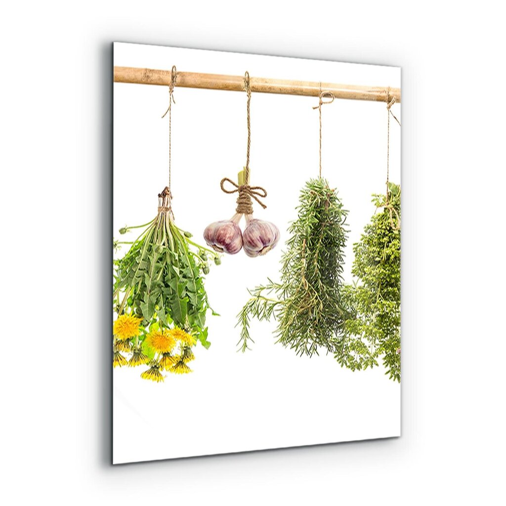 Virtuves sienas panelis, Žāvēti augi Augu izcelsmes zāles, 60x80cm цена и информация | Virtuves furnitūra | 220.lv