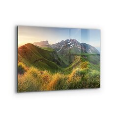 Virtuves sienas panelis, Mountain Glade saullēkts, 80x60cm цена и информация | Комплектующие для кухонной мебели | 220.lv