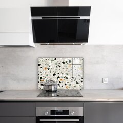 Virtuves sienas panelis, Terrazzo dabiskais akmens, 80x60cm цена и информация | Комплектующие для кухонной мебели | 220.lv