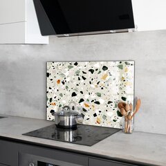 Virtuves sienas panelis, Terrazzo dabiskais akmens, 80x60cm цена и информация | Комплектующие для кухонной мебели | 220.lv