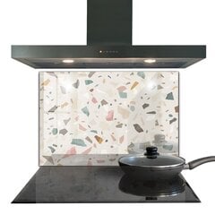 Virtuves sienas panelis, Bēšs Terrazzo Terrazzo, 80x60cm цена и информация | Комплектующие для кухонной мебели | 220.lv