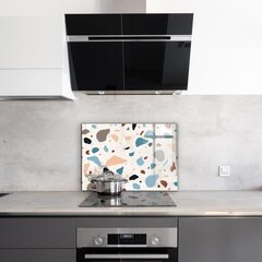 Virtuves sienas panelis, Terrazzo Terrazzo akmens, 80x60cm цена и информация | Комплектующие для кухонной мебели | 220.lv