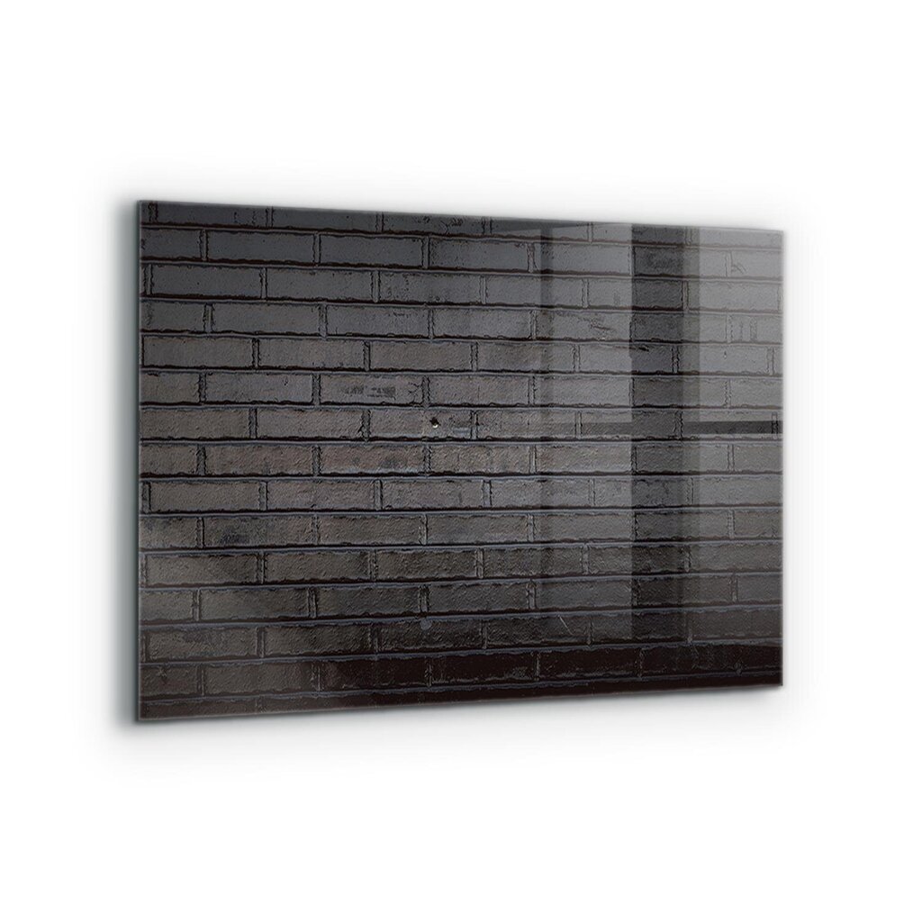 Virtuves sienas panelis, Melnais ķieģeļu betons, 80x60cm cena un informācija | Virtuves furnitūra | 220.lv