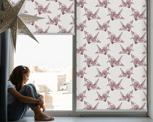 Rullo žalūzijas, Gulbji ar origami, 90x140 cm цена и информация | Рулонные шторы | 220.lv