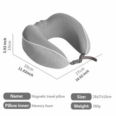 '1 шт. дорожная подушка из пены с эффектом памяти, подушка для шеи, удобный дышащий чехол, машинная стирка, подушка для путешествий в самолете, постельные принадлежности, автомобильная офисная подушка для сна, подушка для сна' цена и информация | Постельное белье | 220.lv