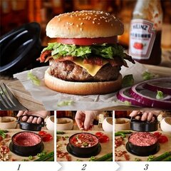 '1gab 3in1 burgeru prese' cena un informācija | Virtuves piederumi | 220.lv