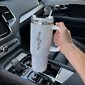 HydroCup termokrūze ar salmiņiem XL 1200ml - balta ar kristāliņiem cena un informācija | Termosi, termokrūzes | 220.lv