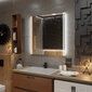 Spogulis ar LED Apgaismojumu Vannas Istabai, Guļamistabai, Viesistabai - Arica - 60 cm, 60 cm cena un informācija | Vannas istabas spoguļi | 220.lv