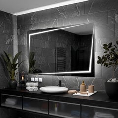Spogulis ar LED Apgaismojumu Vannas Istabai, Guļamistabai, Viesistabai - Berlin - 140 cm, 90 cm cena un informācija | Vannas istabas spoguļi | 220.lv