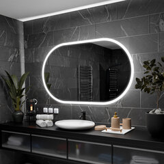 Spogulis ar LED Apgaismojumu Vannas Istabai, Guļamistabai, Viesistabai - Hamburg - 120 cm, 50 cm cena un informācija | Vannas istabas spoguļi | 220.lv