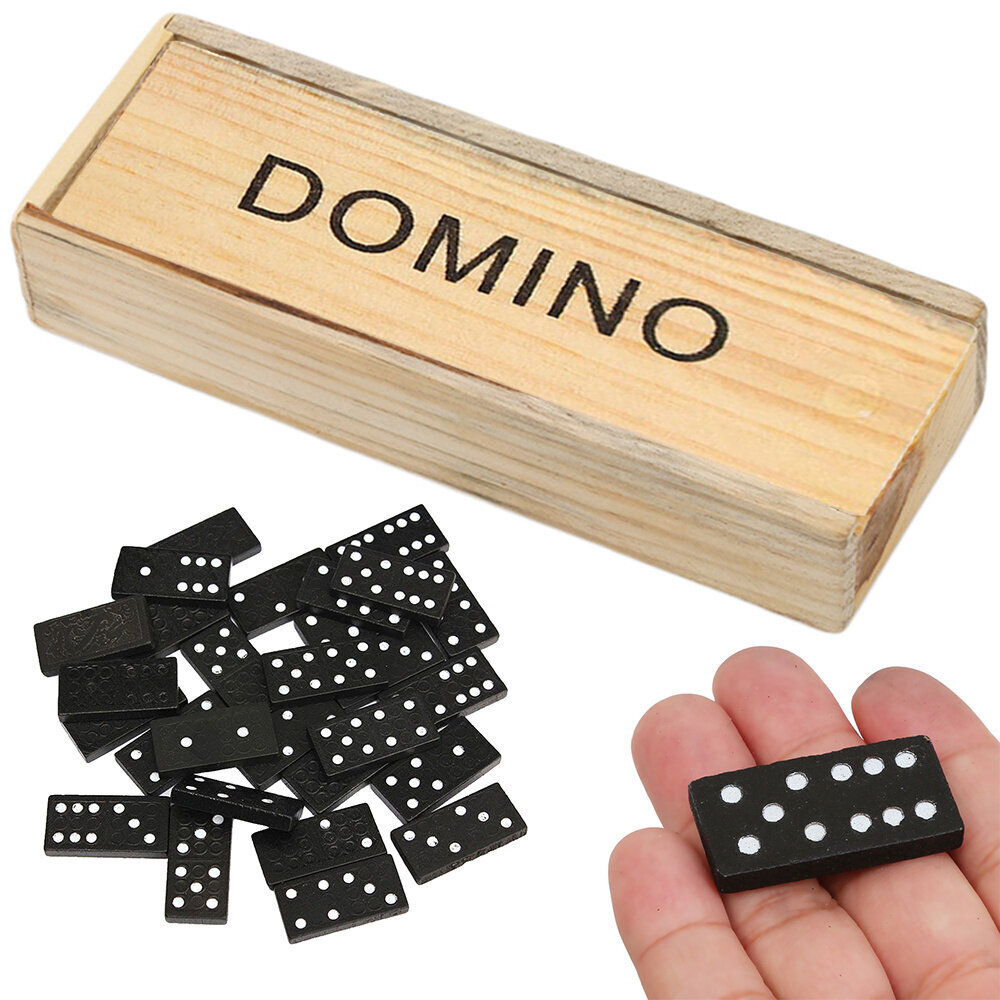 Koka domino komplekts kastē cena un informācija | Galda spēles | 220.lv