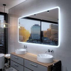 Spogulis ar LED Apgaismojumu Vannas Istabai, Guļamistabai, Viesistabai - Osaka - 90 cm, 80 cm cena un informācija | Vannas istabas spoguļi | 220.lv