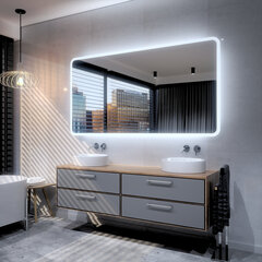 Spogulis ar LED Apgaismojumu Vannas Istabai, Guļamistabai, Viesistabai - Osaka - 180 cm, 70 cm cena un informācija | Vannas istabas spoguļi | 220.lv