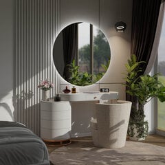 Apaļš Spogulis ar LED Apgaismojumu Vannas Istabai, Guļamistabai, Viesistabai - Bali - 50 cm cena un informācija | Vannas istabas spoguļi | 220.lv