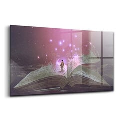 Rūdīta stikla attēls Abstrakta grāmata, 100x50 cm cena un informācija | Gleznas | 220.lv