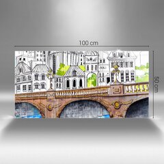 Rūdīta stikla attēls Graffiti pilsētas kultūra Francija, 100x50 cm cena un informācija | Gleznas | 220.lv