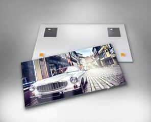 Rūdīta stikla attēls Retro auto, 100x50 cm цена и информация | Картины | 220.lv