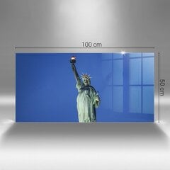 Rūdīta stikla attēls Brīvības statuja Ņujorkā, 100x50 cm cena un informācija | Gleznas | 220.lv