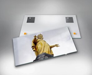 Rūdīta stikla attēls Dievmātes statuja Lionā, 100x50 cm cena un informācija | Gleznas | 220.lv