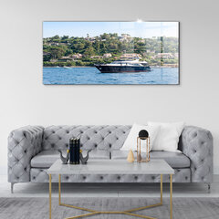 Rūdīta stikla attēls Saint Tropez Provence Francijā, 100x50 cm cena un informācija | Gleznas | 220.lv