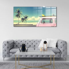 Rūdīta stikla attēls Auto ar vējdēli, 140x70 cm цена и информация | Картины | 220.lv