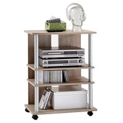 FMD TV/Hi-Fi plaukts ar 3 nodalījumiem, 65x40x79,2 cm, ozolkoka krāsa цена и информация | Комоды | 220.lv