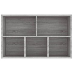 vidaXL grāmatu plaukts, pelēks, 50x25x80 cm, inženierijas koks цена и информация | Полки | 220.lv