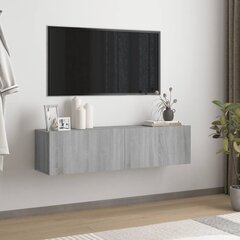 vidaXL TV skapītis, pelēcīga ozolkoka, 120x30x30 cm, inženierijas koks цена и информация | Тумбы под телевизор | 220.lv