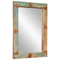 vidaXL spogulis, 70x50 cm, pārstrādāts masīvkoks un stikls cena un informācija | Spoguļi | 220.lv