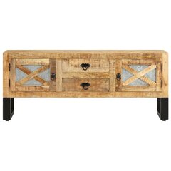 vidaXL TV skapītis, 110x30x45 cm, neapstrādāts mango koks цена и информация | Тумбы под телевизор | 220.lv