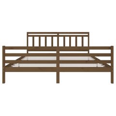 vidaXL gultas rāmis, medus brūns, masīvkoks, 200x200 cm цена и информация | Кровати | 220.lv