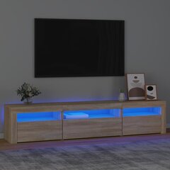 TV skapis ar LED apgaismojumu, ozols, 195x35x40cm cena un informācija | TV galdiņi | 220.lv