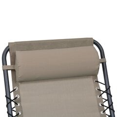 vidaXL pludmales krēsla galvas balsts, 40x7,5x15 cm, pelēkbrūns цена и информация | Подушки, наволочки, чехлы | 220.lv