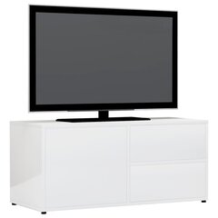 vidaXL TV skapītis, spīdīgi balts, 80x34x36 cm, skaidu plāksne цена и информация | Тумбы под телевизор | 220.lv