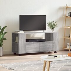 vidaXL TV skapītis, pelēka ozolkoka, 102x34,5x43 cm, inženierijas koks цена и информация | Тумбы под телевизор | 220.lv