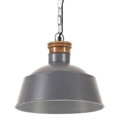 vidaXL griestu lampa, industriāls dizains, pelēka, 32 cm, E27 cena un informācija | Lustras | 220.lv