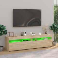 vidaXL TV skapīši ar LED lampiņām, 2 gab., ozola krāsā, 75x35x40 cm цена и информация | Тумбы под телевизор | 220.lv