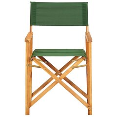 vidaXL režisora krēsls, zaļš, akācijas masīvkoks cena un informācija | Dārza krēsli | 220.lv