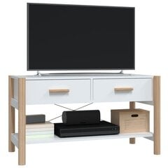 vidaXL TV skapītis, balts, 82x38x45 cm, inženierijas koks цена и информация | Тумбы под телевизор | 220.lv