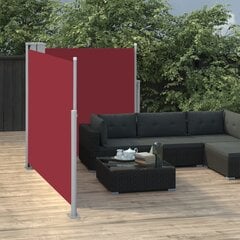 vidaXL izvelkams sānu aizslietnis, sarkans, 120x600 cm цена и информация | Зонты, маркизы, стойки | 220.lv