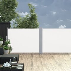 vidaXL izvelkams sānu aizslietnis, krēmkrāsa, 100x1000 cm цена и информация | Зонты, маркизы, стойки | 220.lv