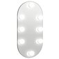 vidaXL spogulis ar LED gaismām, 40x20 cm, stikls, ovāls цена и информация | Spoguļi | 220.lv