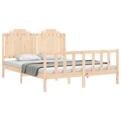 vidaXL gultas rāmis ar galvgali, 5FT, King size izmērs, masīvkoks цена и информация | Кровати | 220.lv