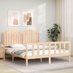 vidaXL gultas rāmis ar galvgali, 5FT, King size izmērs, masīvkoks цена и информация | Кровати | 220.lv