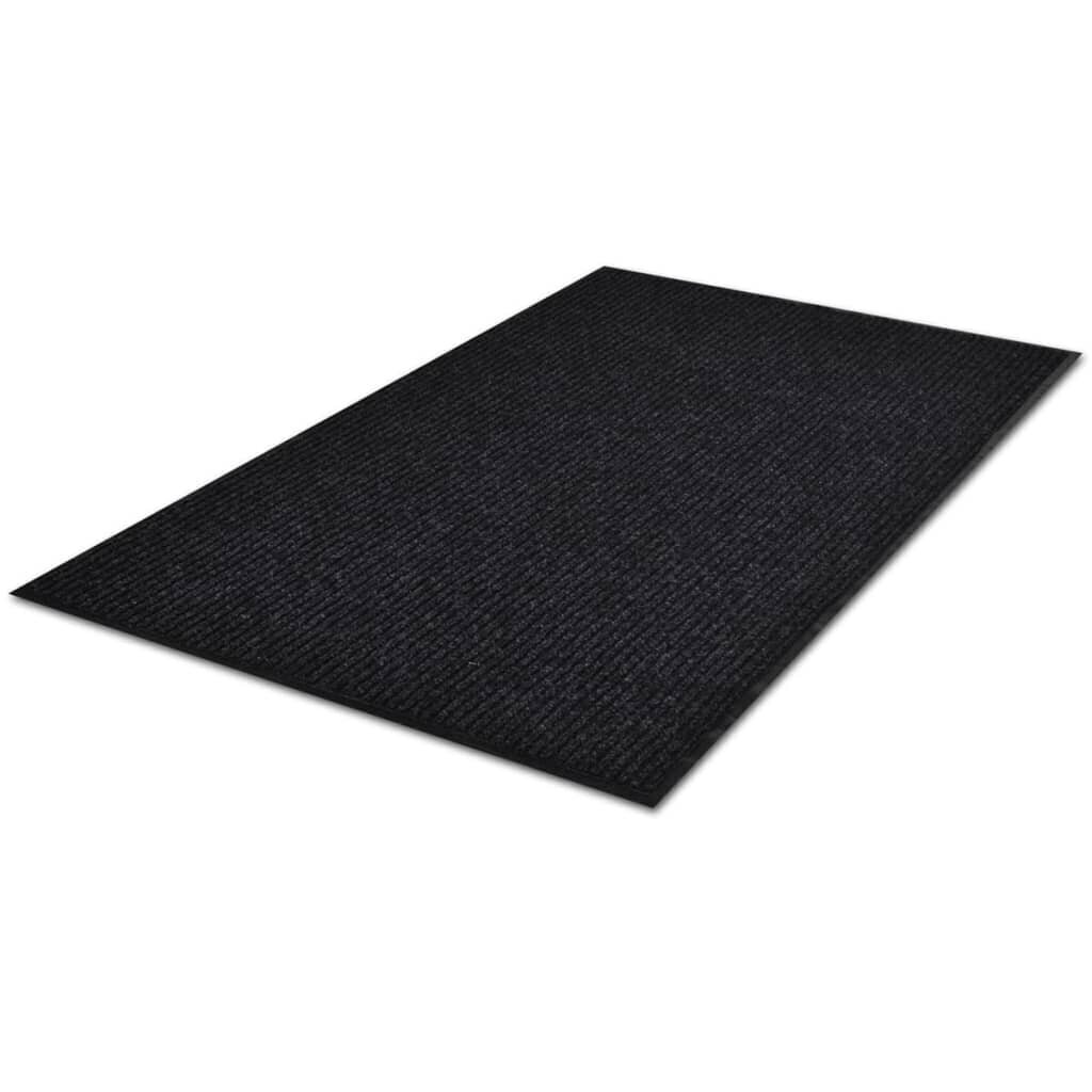 Melns Durvju Paklājs 90 x 150 cm PVC cena un informācija | Kājslauķi | 220.lv