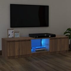 TV skapis ar LED apgaismojumu, brūns ozols, 120x30x35,5cm cena un informācija | TV galdiņi | 220.lv