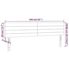 vidaXL gultas galvgaļi, 2 gab., 80x5x78/88 cm, zils audums cena un informācija | Gultas | 220.lv