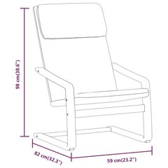 vidaXL atpūtas krēsls, tumši dzeltens audums цена и информация | Садовые стулья, кресла, пуфы | 220.lv