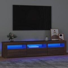 TV skapis ar led, brūns ozols, 180x35x40cm cena un informācija | TV galdiņi | 220.lv