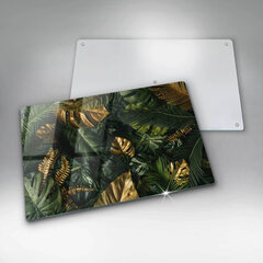 Plīts aizsardzība Monstera zelta lapas, 80x52 cm cena un informācija | Virtuves piederumi | 220.lv